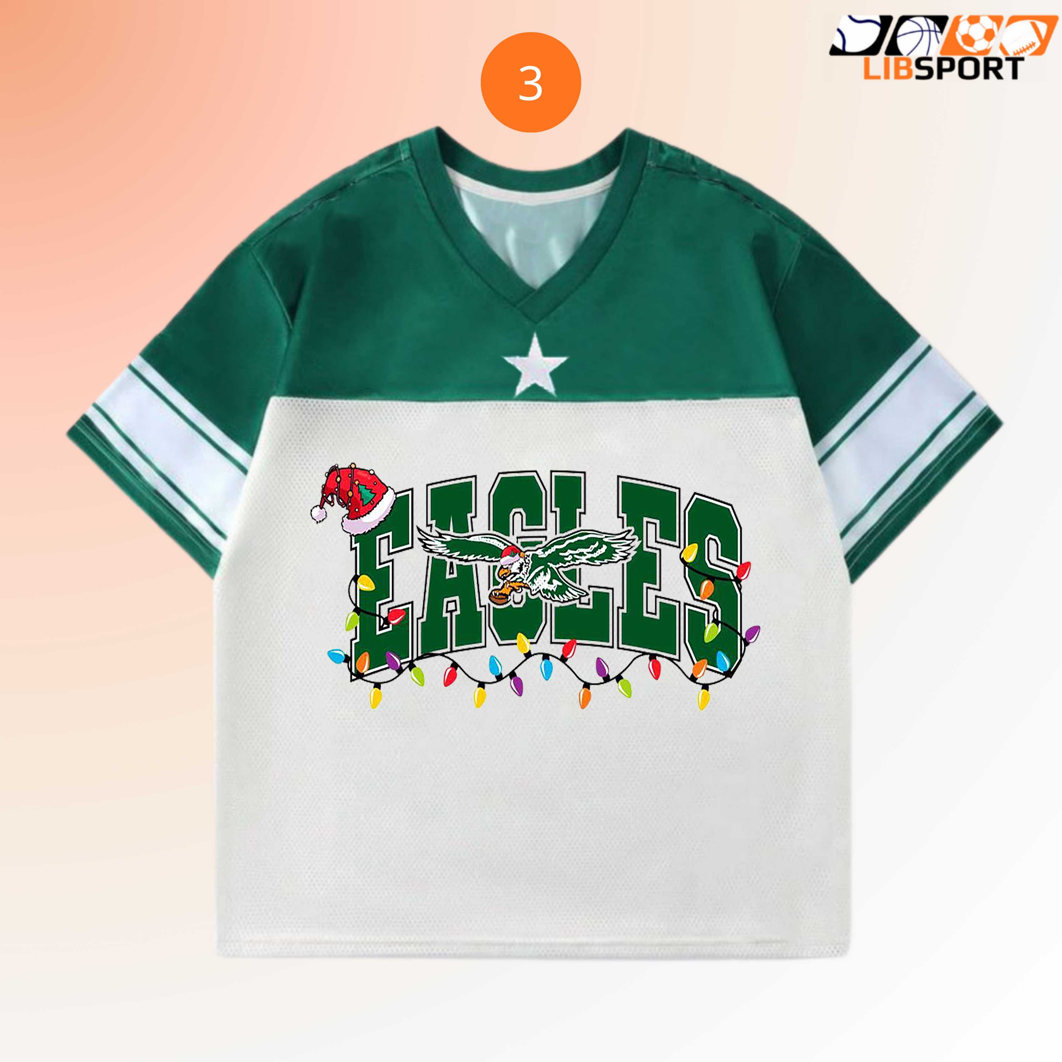 Eagles Christmas Fan Jersey, Philadelphia Nfl Holiday Football Gift, Unisex Sports Jersey